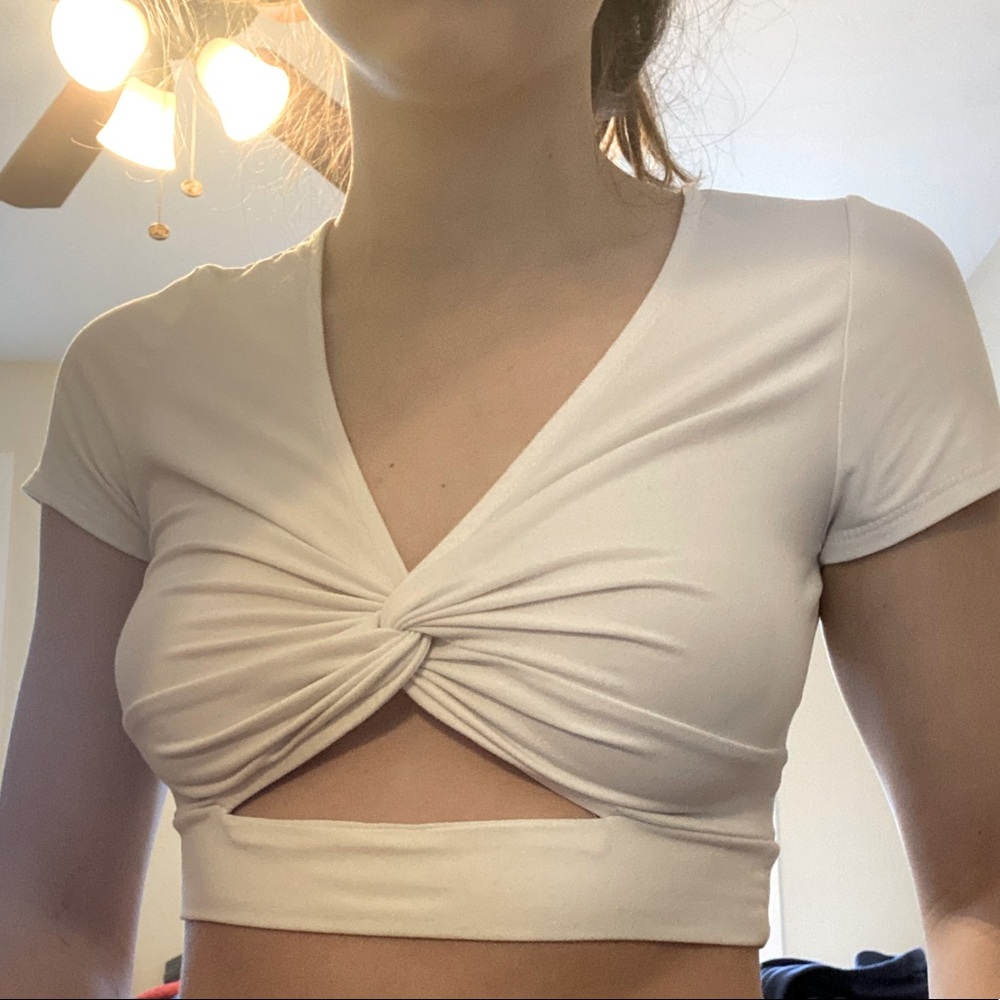 Blue Blush Crop Top